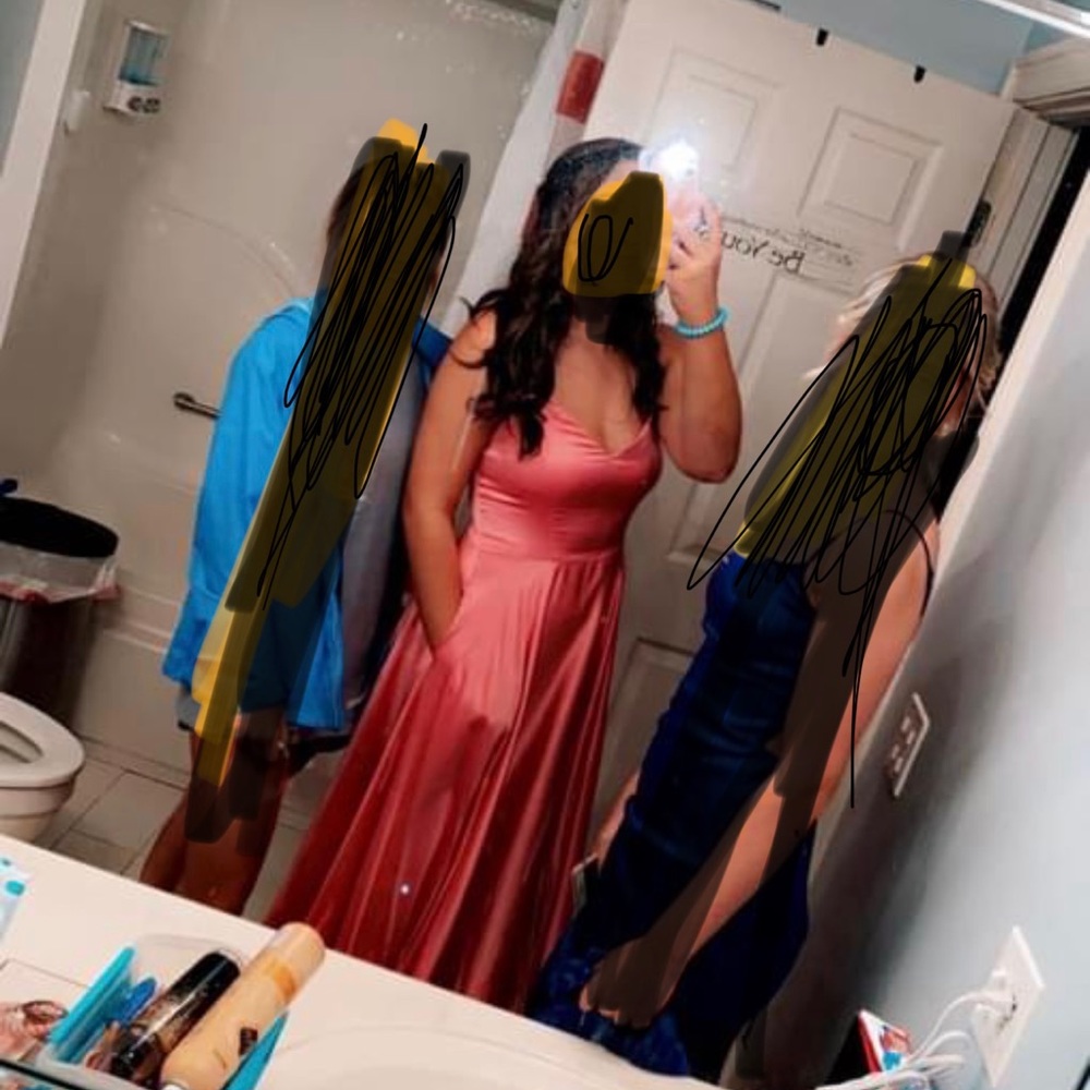 Hot Pink prom dress, size 9